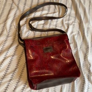 Relic Red Boho Style Crossbody Shoulder Bag Purse